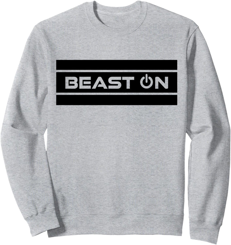 Beast ON Modernes Fitness Schlichtes Gym Motivation Sweatshirt