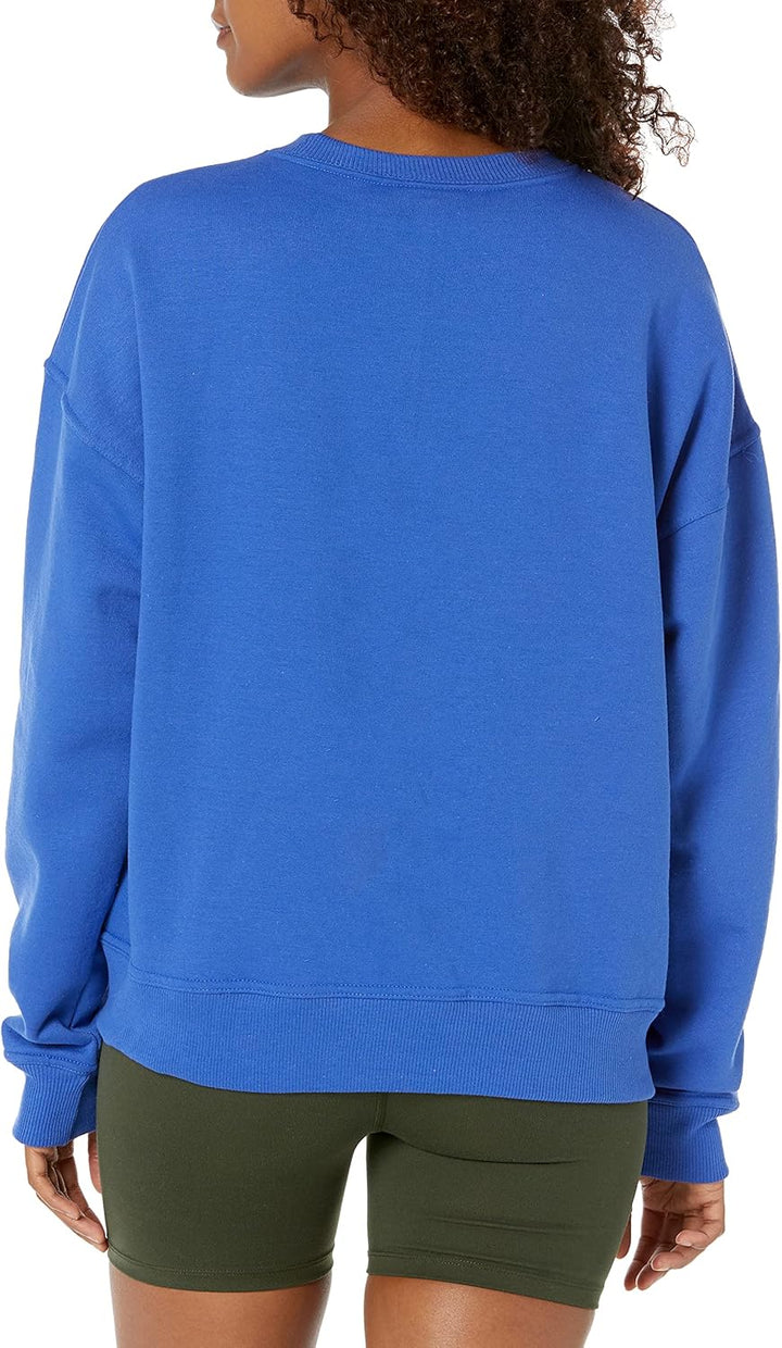 Champion Damen Powerblend Relaxed Crew (Retired Colors) Sweatshirt (1er Pack) S Deep Dazzling Blue S