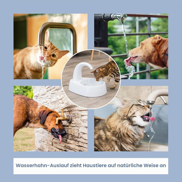 Trixie Strahlbrunnen, gebogen, weiss, 2,5 l/25 × 24,5 × 35 cm