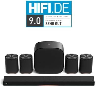 LG Sound Suite Subwoofer W7 (220 Watt) mit Dolby Atmos FlexConnect-Technologie (8-Zoll-Treiber, WLAN
