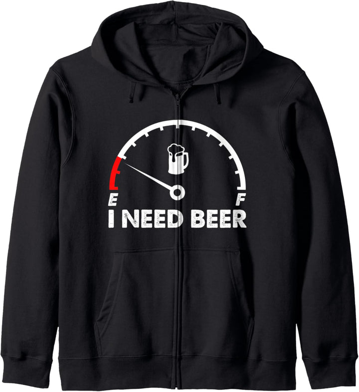 I Need A Beer Meter - Lustiges Trinken Bier Kapuzenjacke