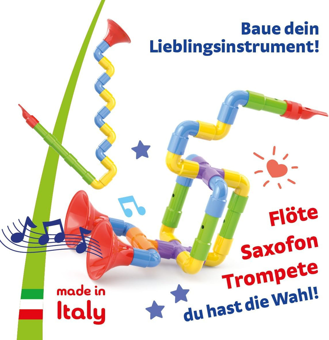 Quercetti Super Saxoflute Musikinstrumente Spielzeug ab 3 Jahre Baby Spielzeug Montessori Konstrukti