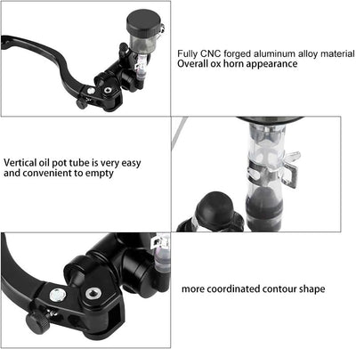 BigKing Clutch Lever, Rechter Motorrad Hydraulischer Kupplungshebel Hauptbremszylinder Gerade Druckb