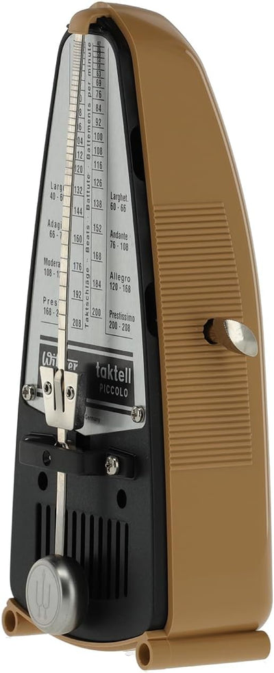 Wittner Metronom 835 Kunststoffgehäuse ohne Glocke Taktell Piccolo hellbraun hellbraun Single, hellb