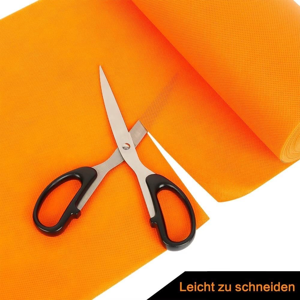 Tischdeckenrolle, 1 × 25M, Orange, Einweg Vlies Stoffähnlich Tischdecke Rolle, Meterware Tischtuchro