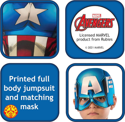 Avengers – Capitan America Kostüm, Mehrfarbig, M (Rubie 's 610759-m)