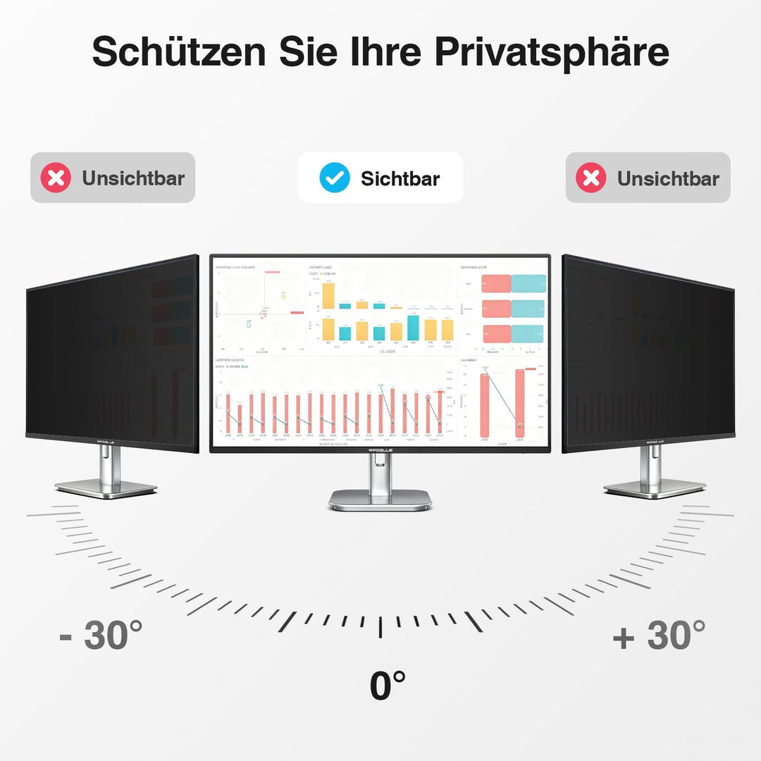2er-Pack 21.5 Zoll Monitor Blickschutzfolie 16:9 Seitenverhältnis, Anti Blaulichtfilter, Anti Glare,