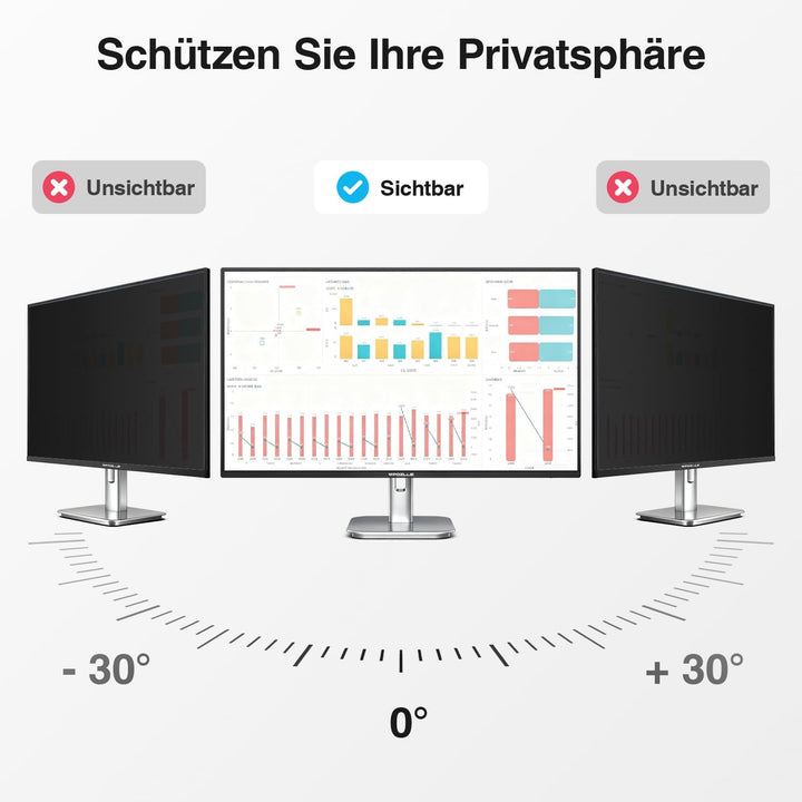 2er-Pack 21.5 Zoll Monitor Blickschutzfolie 16:9 Seitenverhältnis, Anti Blaulichtfilter, Anti Glare,