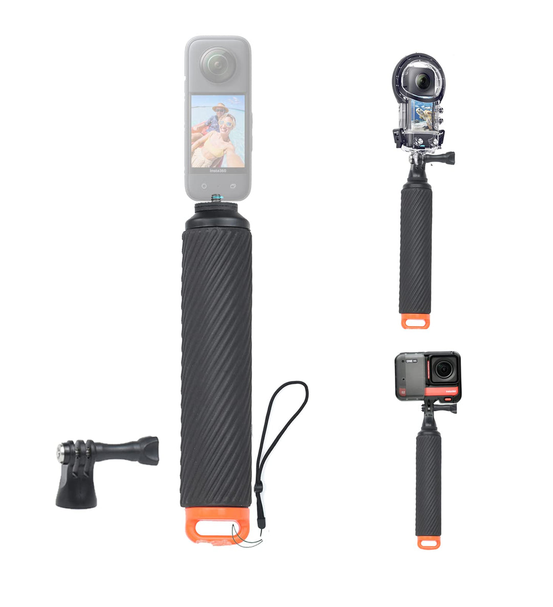 Fotoleey Schwimmender Handgriff Wasserdicht Handgriff Floating Hand Grip Einbeinstativ Tauchen Stock