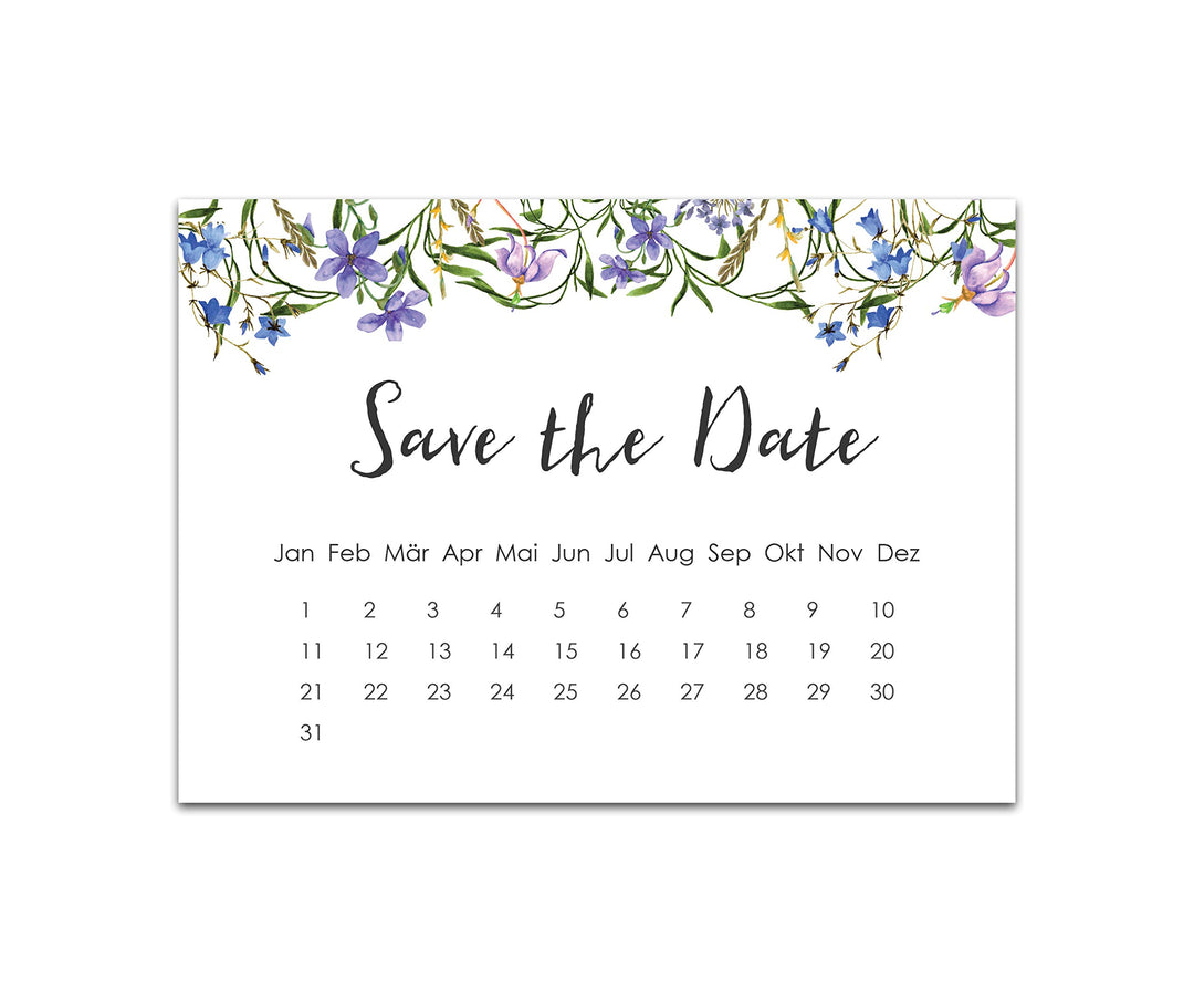 50 Save the date Karten Hochzeit Einladung Hochzeit Einladungskarten (Blaue Hochzeit), Blaue Hochzei