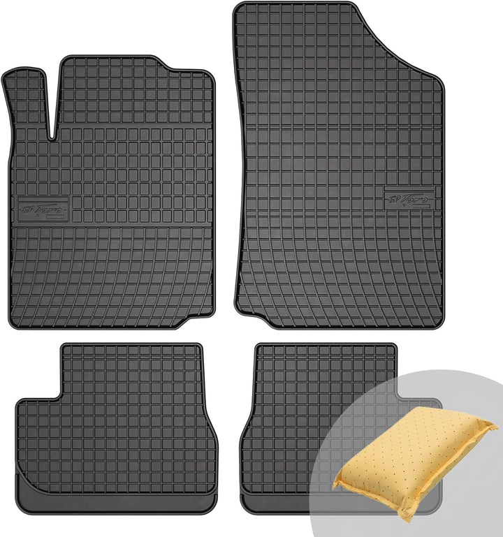 FROGUM EL Toro Gummimatten Ganzjähriges-Set von Autofussmatte Auto Fussmatten für Citroën C2 2003-20