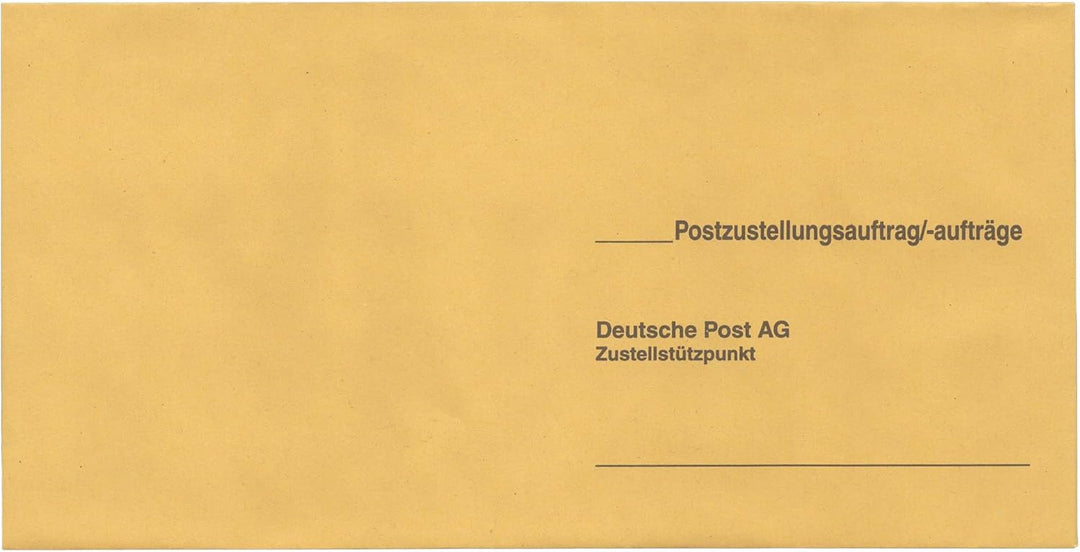 Postzustellungsumschläge Standard „ Postzustellungsauftrag “ - Zustellungshüllen KO 120 × 235 mm, Re