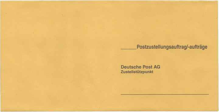 Postzustellungsumschläge Standard „ Postzustellungsauftrag “ - Zustellungshüllen KO 120 × 235 mm, Re