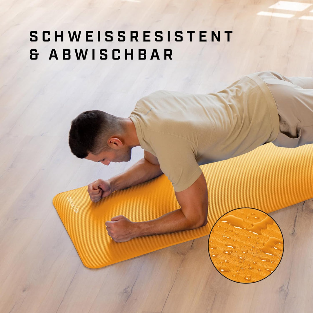 KG Physio Yogamatte Rutschfest und Gepolstert - Yoga Matte mit Tragegurt, Fitnessmatte, Turnmatte, S