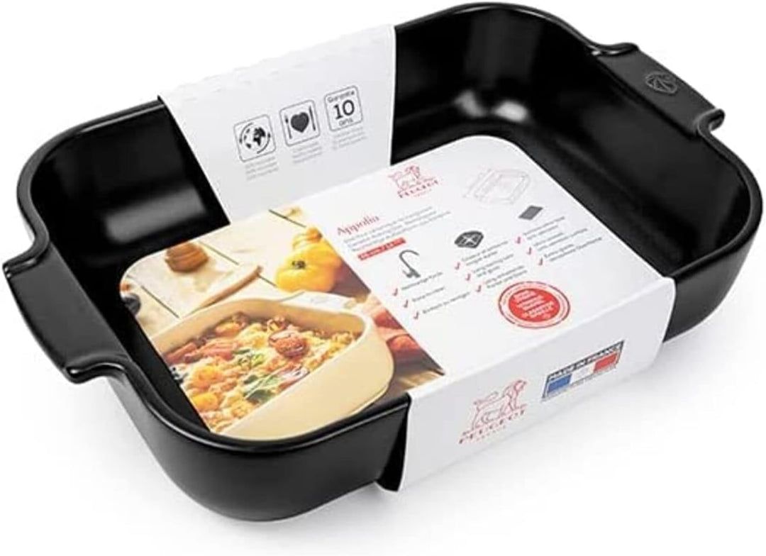 PEUGEOT - Rechteckige Auflaufform aus Keramik - 36 cm x 23,6 cm x 7,5 cm - Fassungsvermögen: 3,8 L -