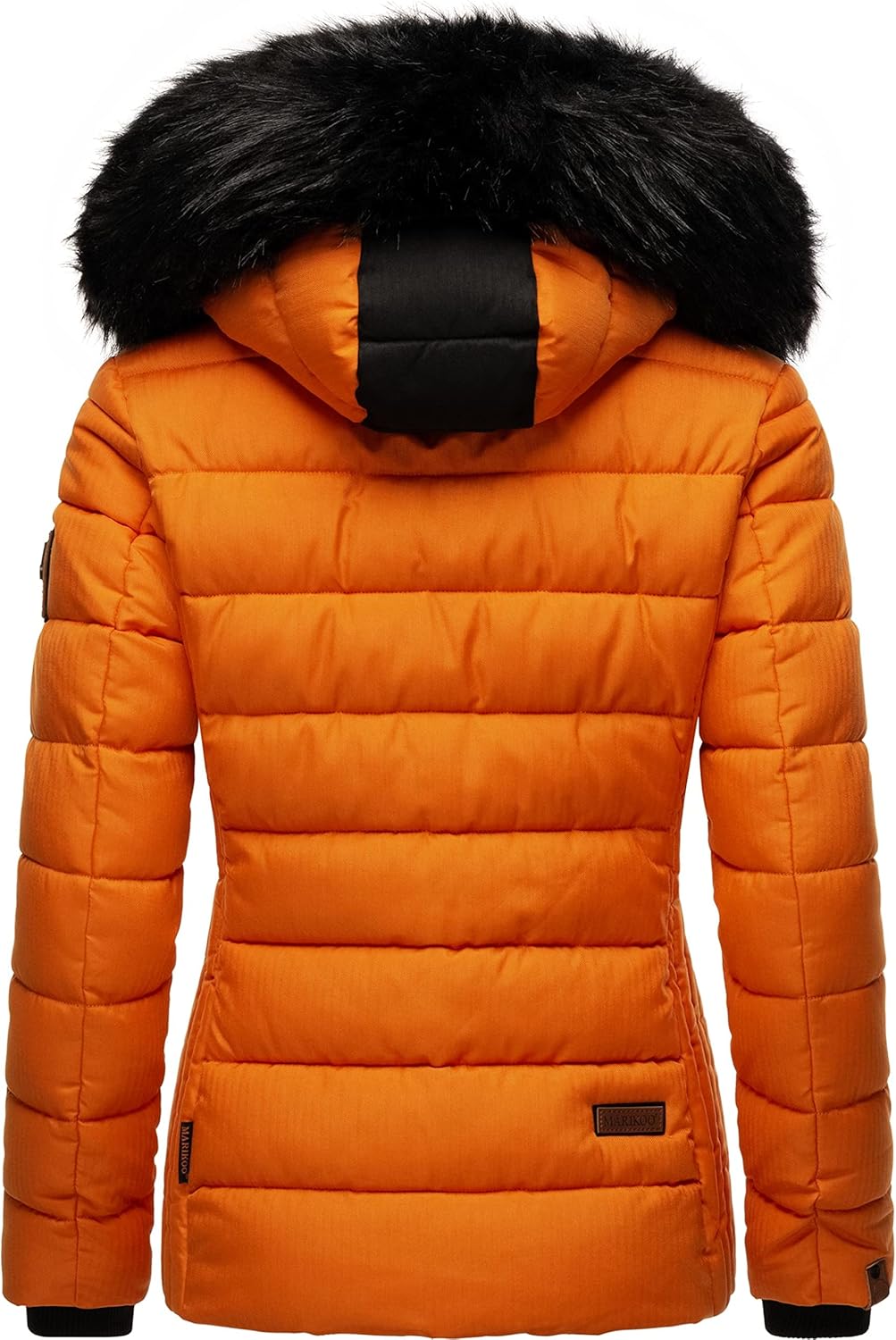 MARIKOO Damen warme Winter Steppjacke mit Kapuze Unique XS-XXL XS Burnt Orange, XS Burnt Orange