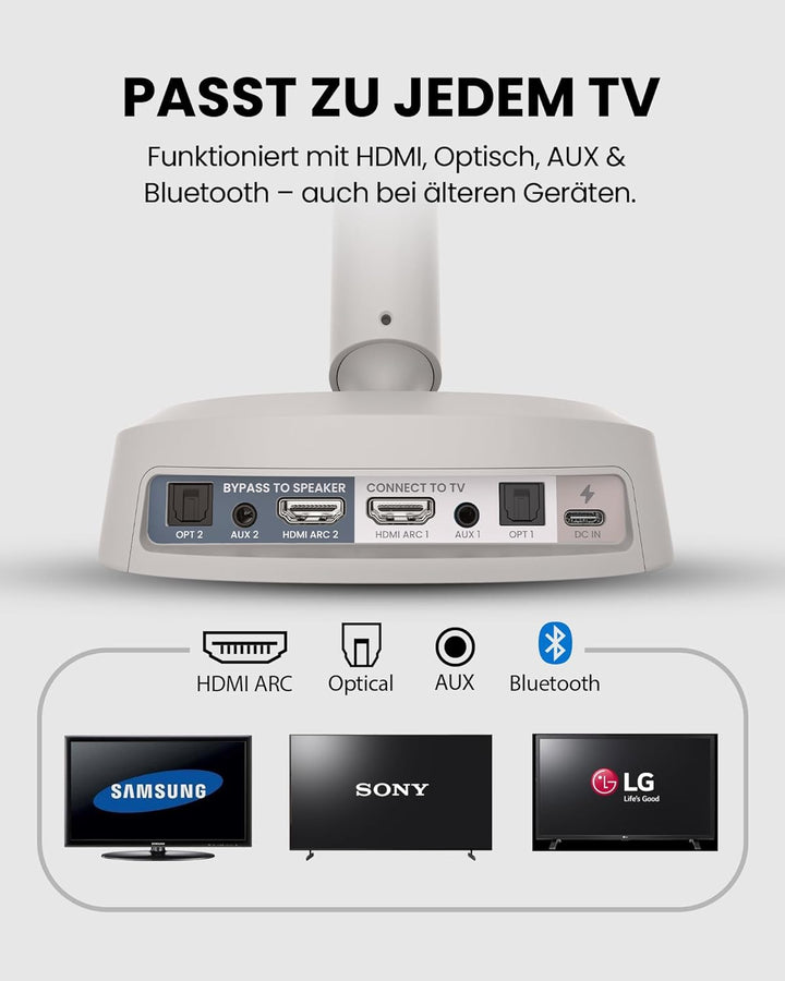 Avantree Crescendo Me – Personalisierte Funkkopfhörer Kabellos für Fernseher & Senioren, TV Kopfhöre