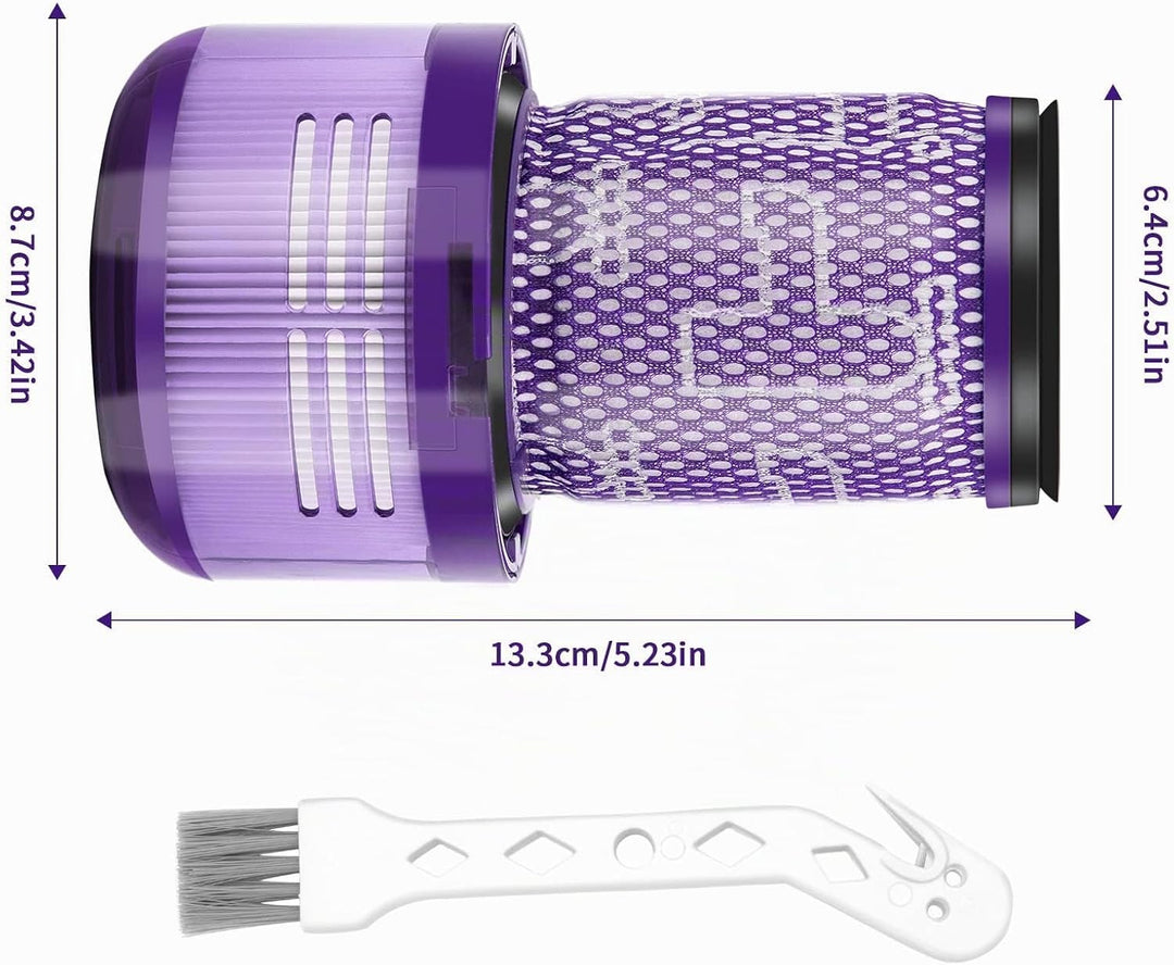 Filter für Dyson V12, 2 Stück Waschbar Ersatz Hepa Filter für Dyson V12 Detect Slim Absolute Extra T