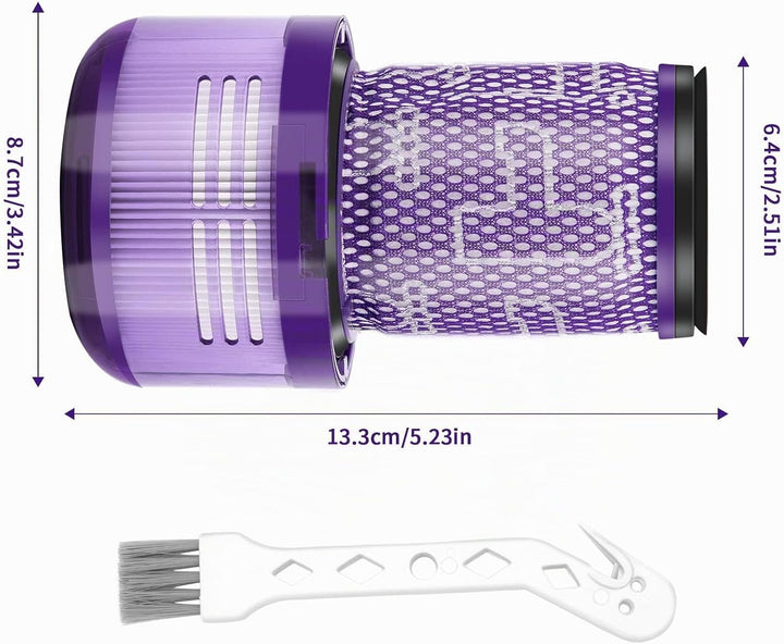 Filter für Dyson V12, 2 Stück Waschbar Ersatz Hepa Filter für Dyson V12 Detect Slim Absolute Extra T