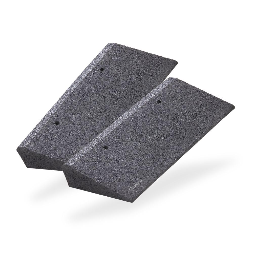 bepco Bordsteinkanten-Rampe-Set (2 Stück) 40-100 mm aus Gummifasern (schwarz) - Auffahrrampe - Türsc