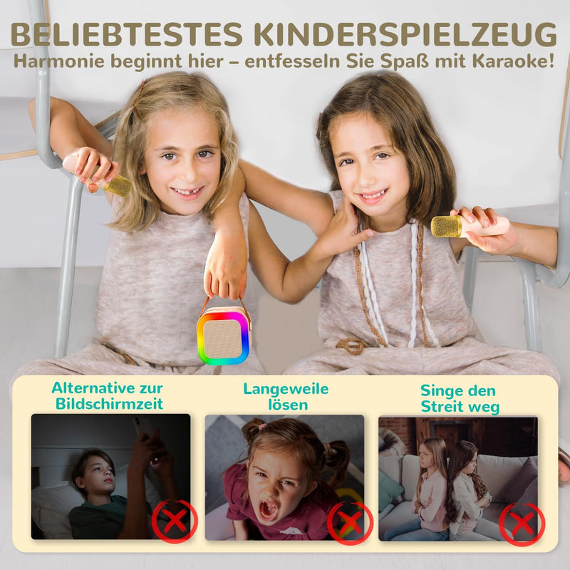 Kinder Karaoke Maschine mit Karaoke mikrofon Kinder: Wowstar Kinder Karaoke mit Mikrofon - Mini Kara