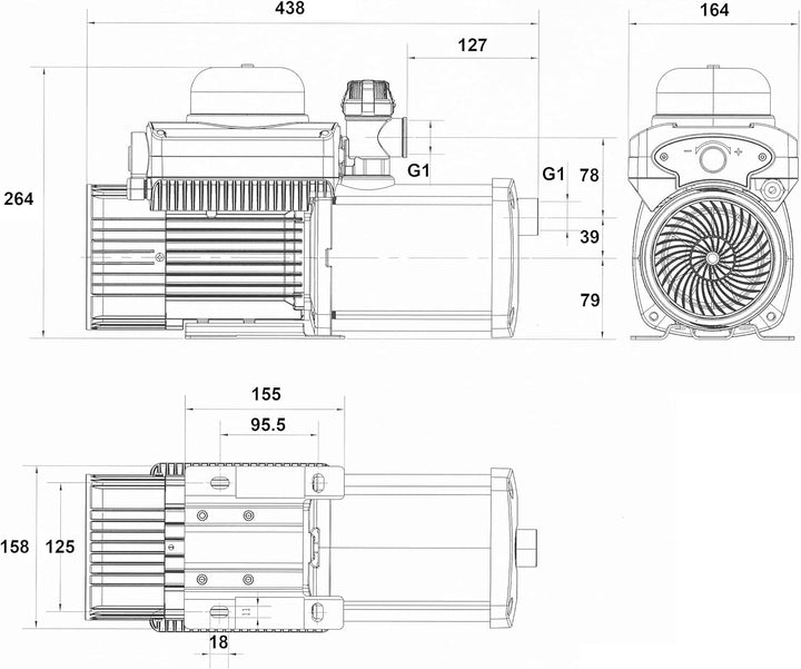 INVERTER HAUSWASSERWERK INVERT-Tech 5-600-10, Hauswasserautomat Permanent Magnet Vortex-Pumpe Hauswa