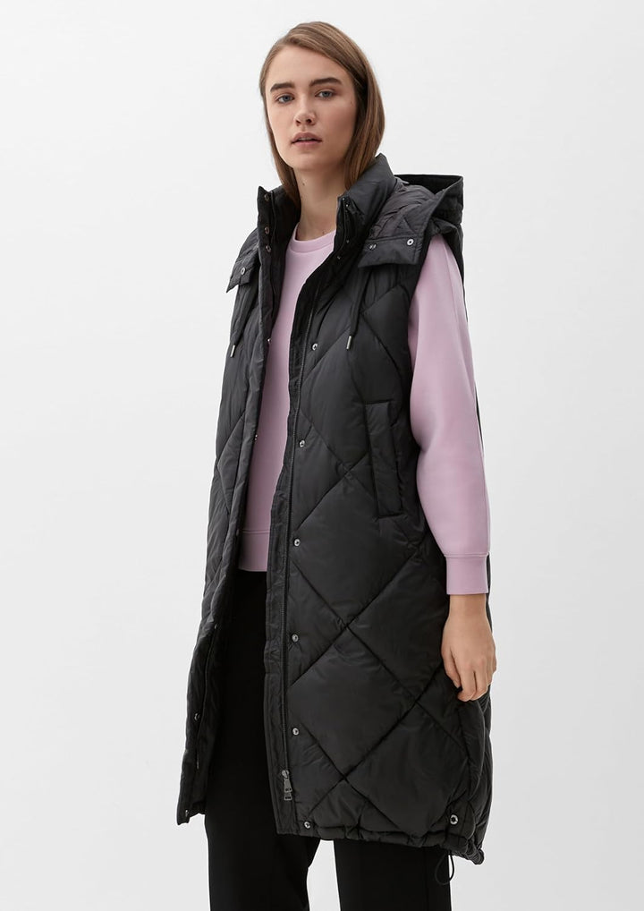 s.Oliver Damen Daunenweste XS Schwarz, XS Schwarz