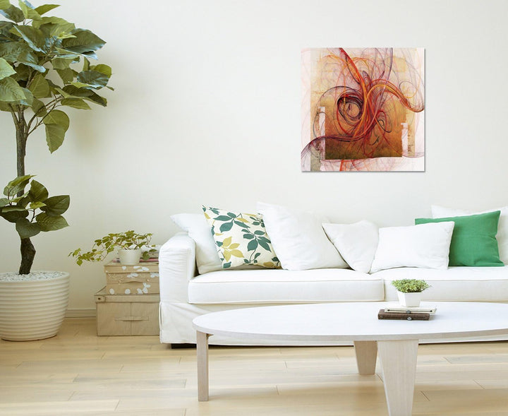 Paul Sinus Art Moderne Kunst auf Leinwand Abstrakt070_60x60cm_Wandbild schlicht zeitlos Zeitlose Woh