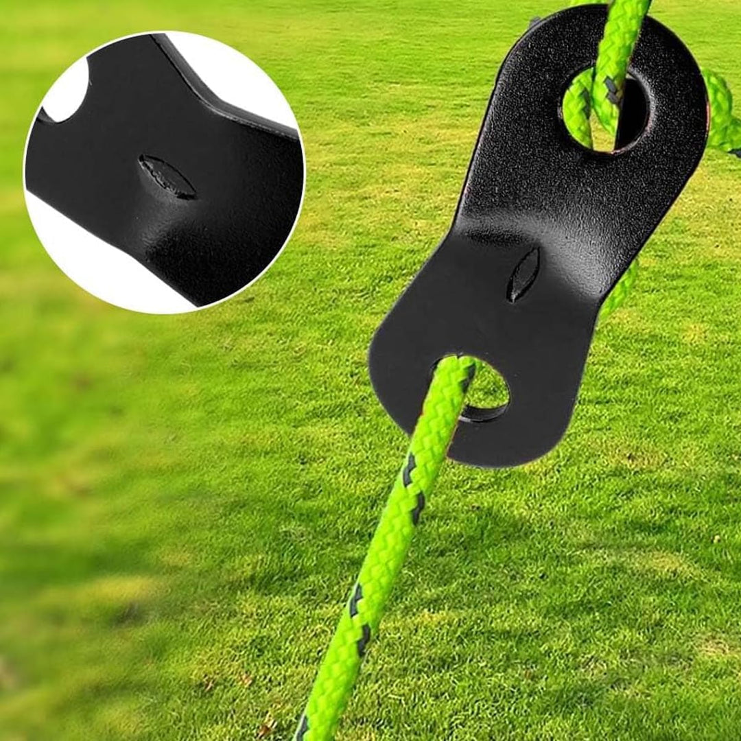 20 Stück Doppelösen-Windseilschnalle aus Aluminiumlegierung, Zeltspanner, Seilspanner, geeignet für