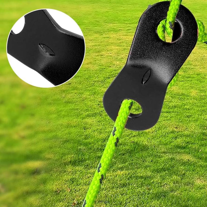 20 Stück Doppelösen-Windseilschnalle aus Aluminiumlegierung, Zeltspanner, Seilspanner, geeignet für