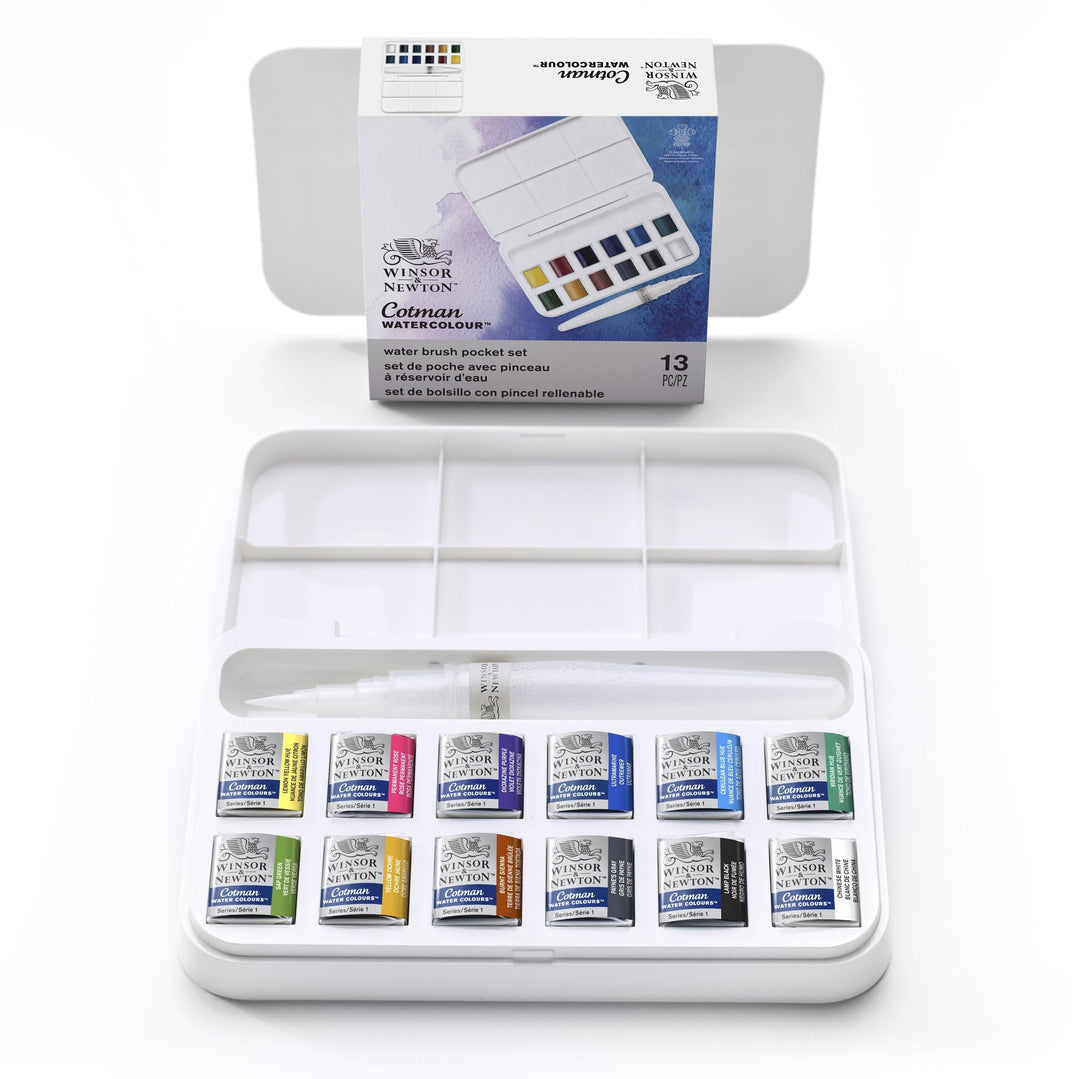 Winsor &amp; Newton 390658 Cotman Brush Pen Set Pinselstift - Set im Taschenformat, 12 Aquarell - Farben