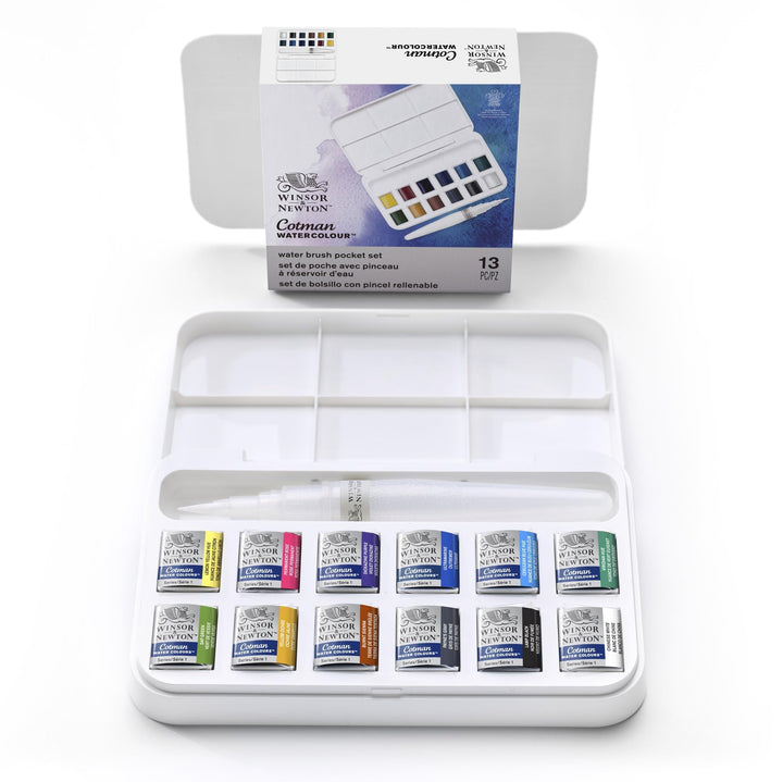 Winsor &amp; Newton 390658 Cotman Brush Pen Set Pinselstift - Set im Taschenformat, 12 Aquarell - Farben
