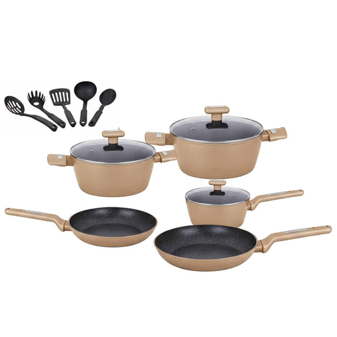 Wintem Topf- und Pfannen-Set, 13-teilig, antihaftbeschichtet, für moderne und traditionelle Küche, k