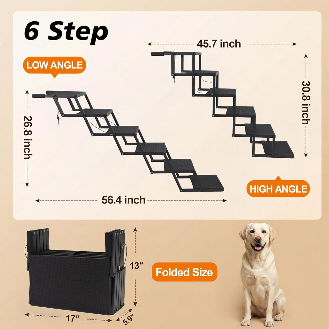 Hundetreppe Auto Klappbar- Hundetreppen Grosse Hunde [bis 90kg] und alte Hund - Gelenkschonende Eins