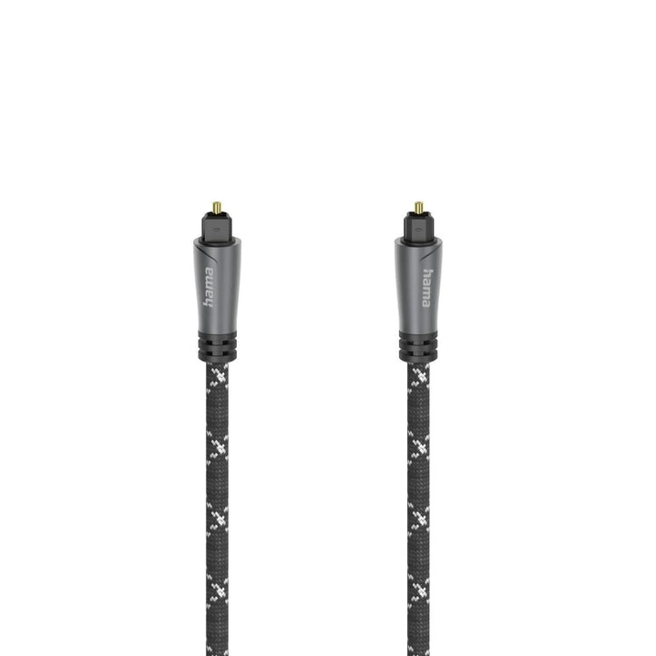 Hama Audio-Lichtleiter-Kabel, ODT-Stecker (Toslink) 1,5 m, Metall Stecker, robuster Kabelmantel mit