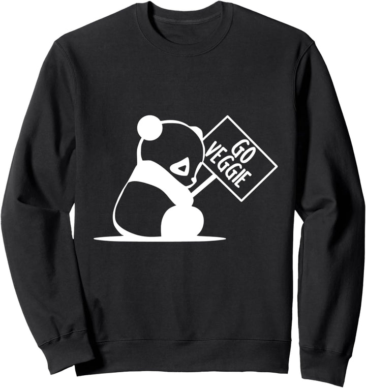 Go Veggie Panda - Vegetarier - Veganer - Vegetarian Sweatshirt