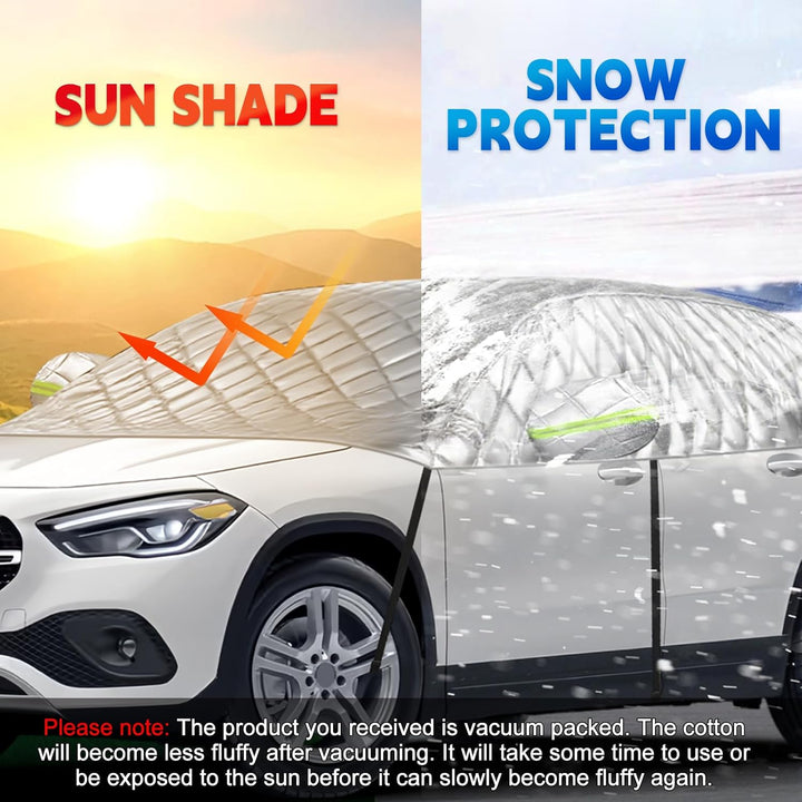 Halbgarage für Mercedes-Benz GLA 2014-2023, Halbe Autoabdeckung Winter Sommer, Abdeckplane Auto Schu