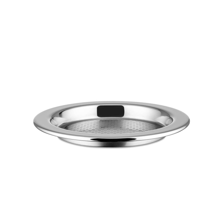 Alessi - 5009/15 - sottobottiglia in Acciaio satinato Con Bordo lucido - Set 2 pezzi