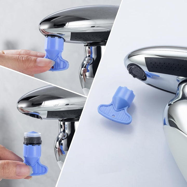 LED Wasserhahn Bad Mit Ausziehbar,Waschtischarmatur Mit 4 Wasserstrahlarten,Chrom