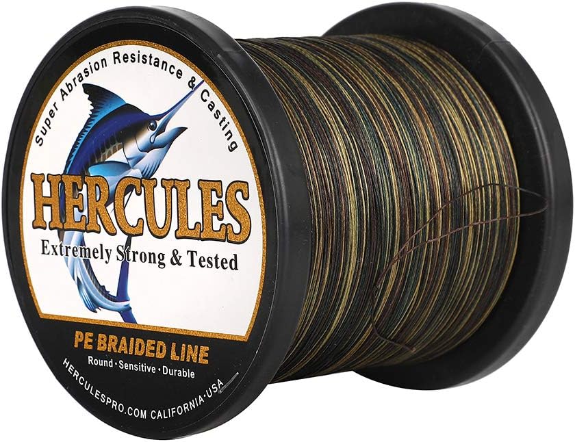HERCULES Super Cast 100m - 2000m Yards Geflochtene Angelschnur 10lb - 300lb Test für Salzwasser Süss
