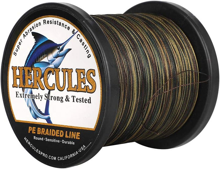 HERCULES Super Cast 100m - 2000m Yards Geflochtene Angelschnur 10lb - 300lb Test für Salzwasser Süss