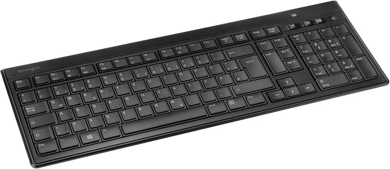 Kensington Advance Fit(DE) flache kabellose Tastatur, QWERTZ-Version, ideal fürs Home Office, schwar