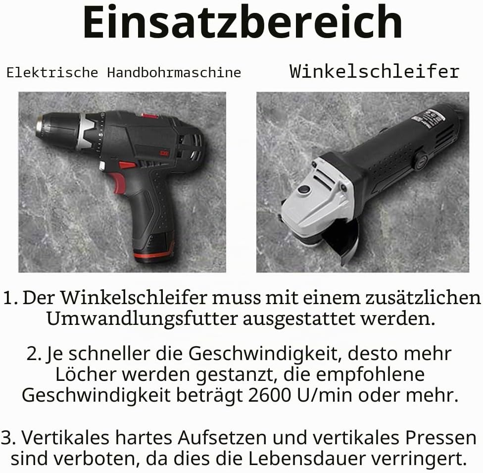 Diamantbohrer Set, Fliesenbohrer Set 7-tlg(5, 6, 8, 10,12,14,16mm), Sechskant-Schaft, Diamant Bohrer