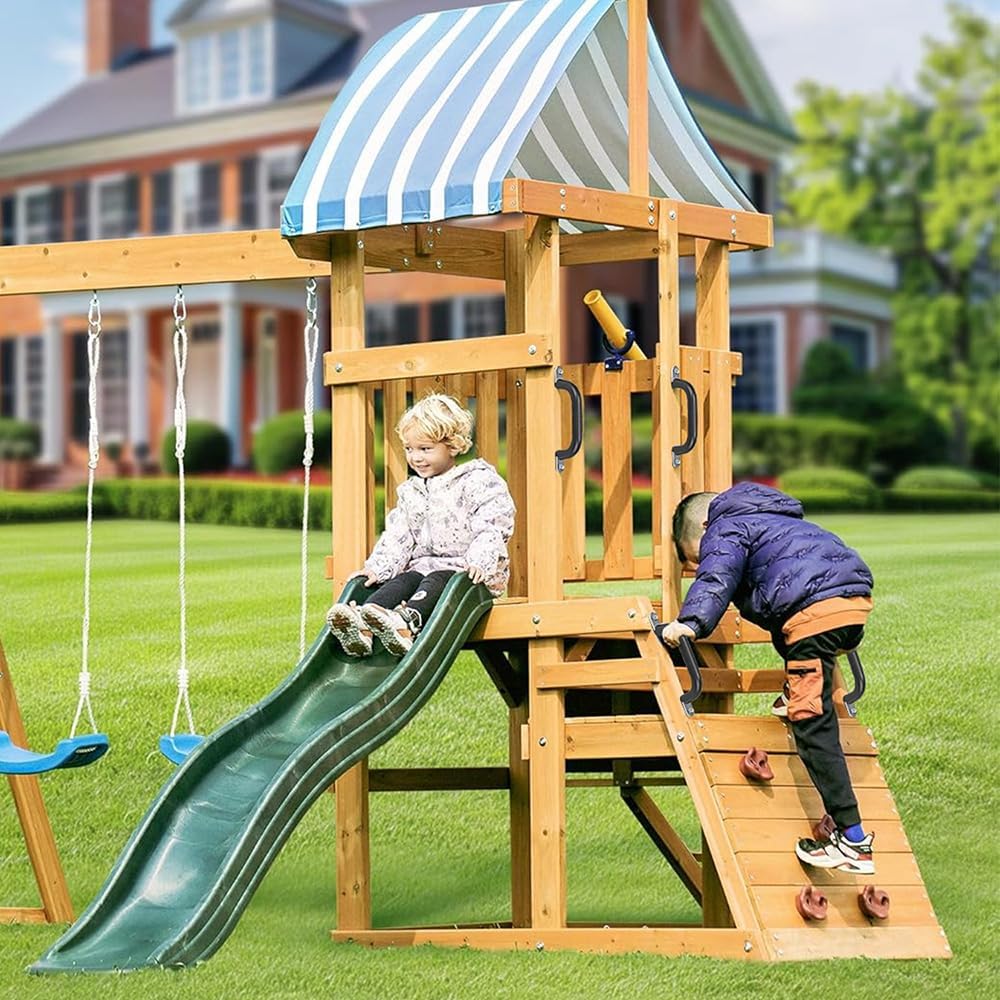 Dolibest 8er Klettergriffe, 18cm Haltegriffe Kinder Indoor Outdoor Spielturm Handgriffe für Spielpla