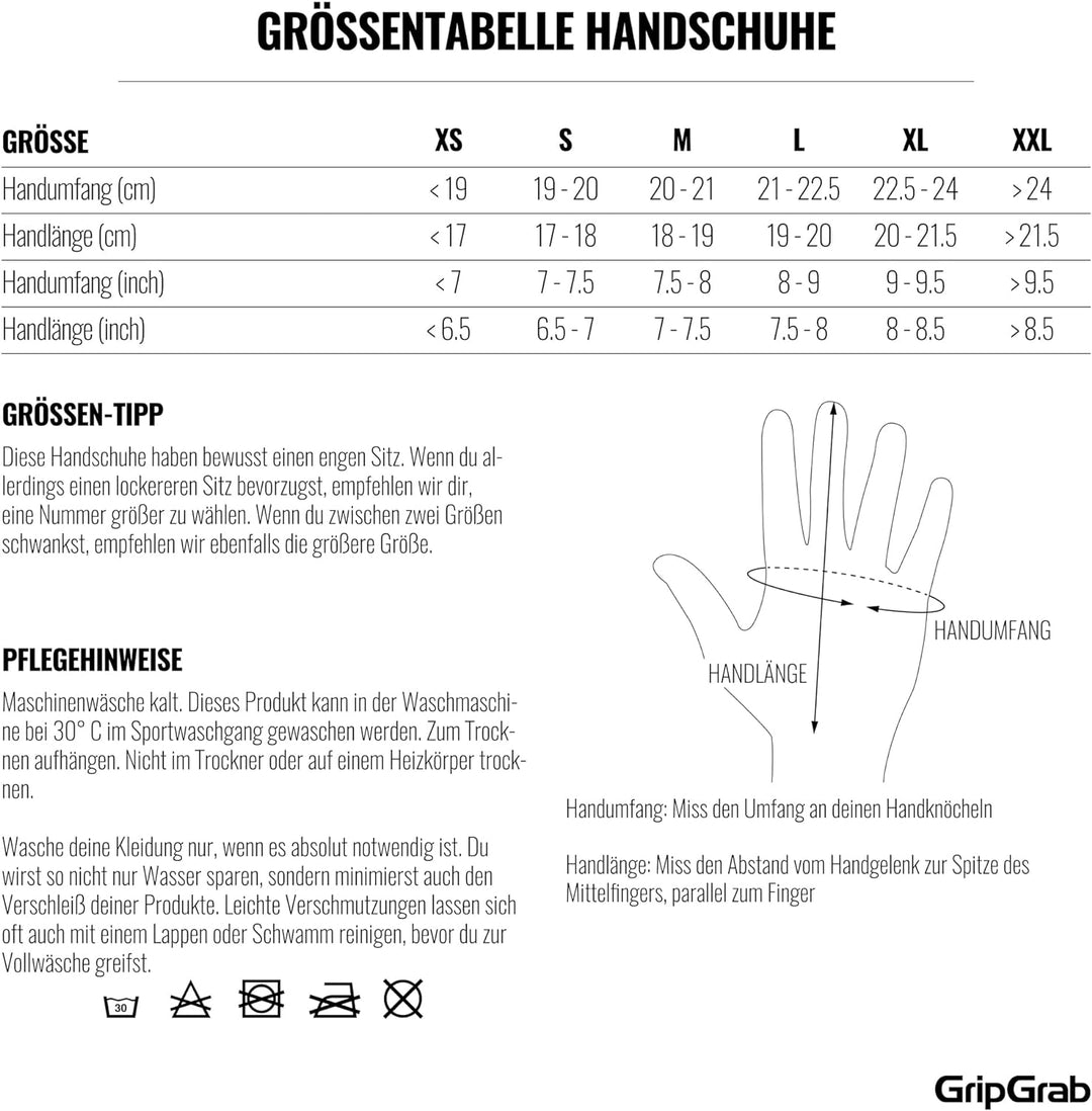 GripGrab Insulator 2 Frühling Herbst Übergangshandschuhe Dünne Langfinger Fahrradhandschuhe Winter U