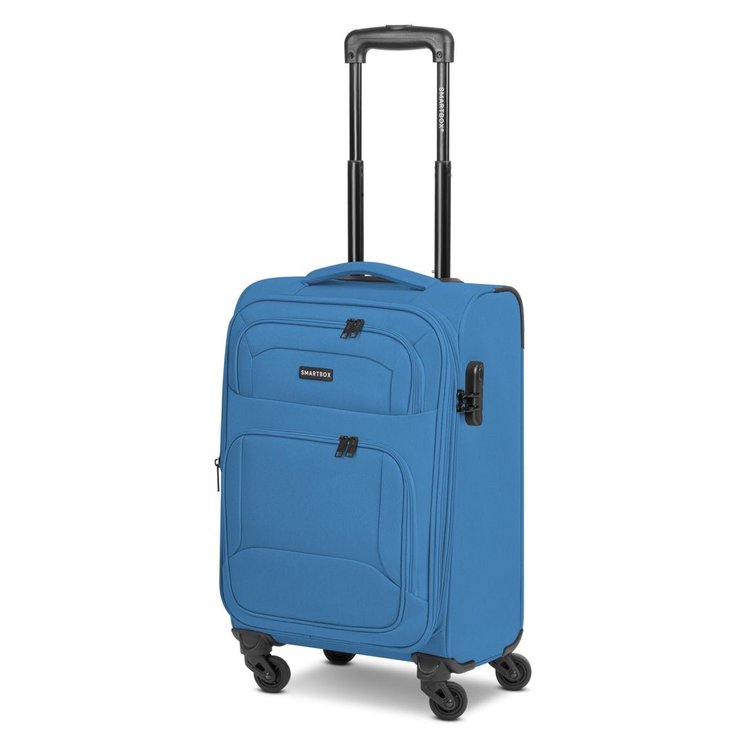 SMARTBOX Weichgepäck Kabinen-Koffer für Damen & Herren | Kleiner Cabin-Trolley 36 x 23 x 57 cm | 4 R