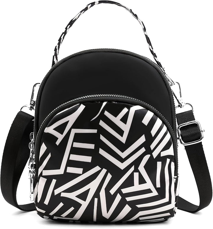 DIRRONA Damen Handtasche Lässiges Damen Umhängetasche Klein Rucksack Mode Drucken Schultertaschen Mu