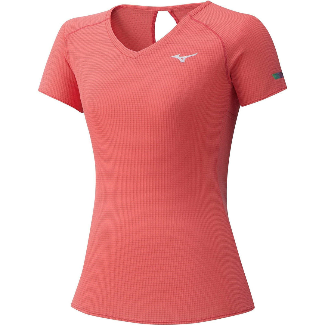 Mizuno Herren Dryaeroflow Tee ärmelloses T-Shirt S Rot (Sugar Coral), S Rot (Sugar Coral)