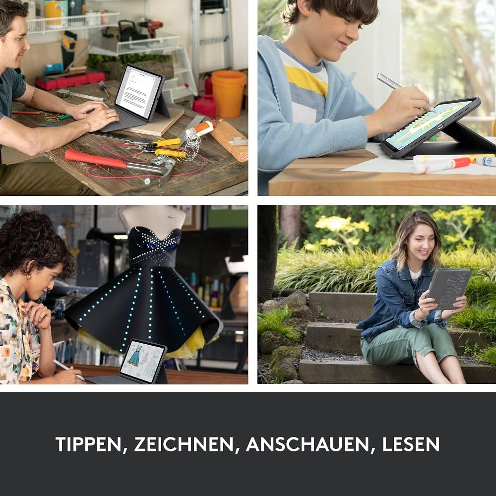 Logitech Rugged Folio für iPad (10. Generation) – Schutzcase mit Smart Connector und strapazierfähig