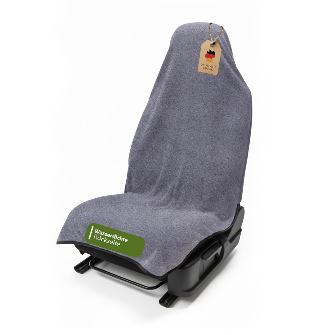 Kamboh® - Universal Autositzschoner für Vordersitze Baumwolle (grau) - Sitzschoner &amp; Schonbezug für